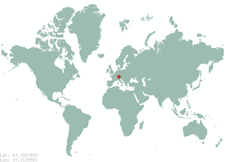 Kempten (Allgaeu) in world map